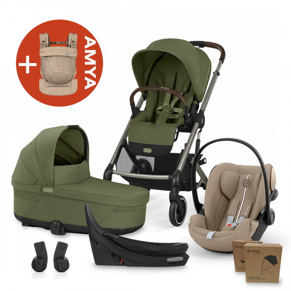 CYBEX Gold Balios 4in1 All Weather +AMYA - Moss Green/Almond Beige